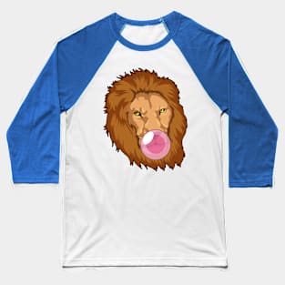 Lion with Bubble gum Baseball T-Shirt